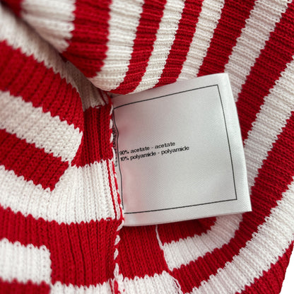 23C No5 Clover 34 Red, White Pullover in Acetate, Polyamide, Lacquered Metal hardware