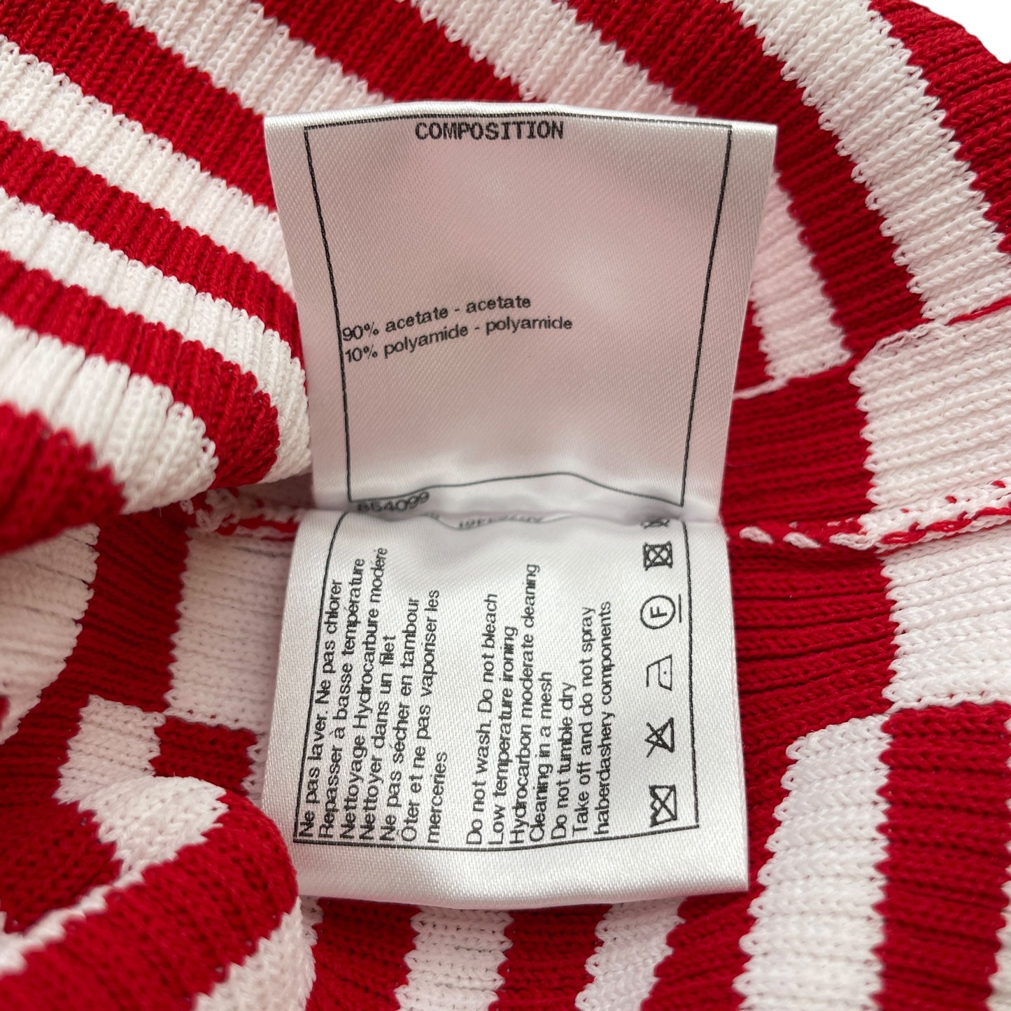 23C No5 Clover 34 Red, White Pullover in Acetate, Polyamide, Lacquered Metal hardware