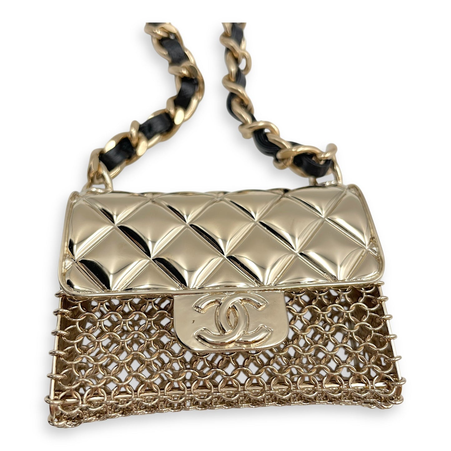 21S Micro Bag Short Necklace in Black