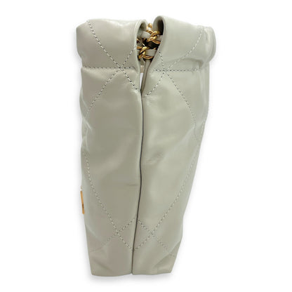 Mini 22 Grey Crossbody Bag in Calfskin, Gold hardware