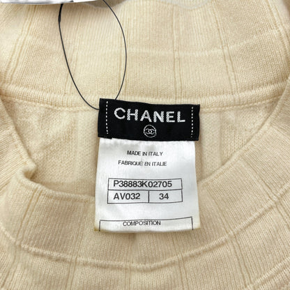 Camellia Print 34 Cream Dress in Wool