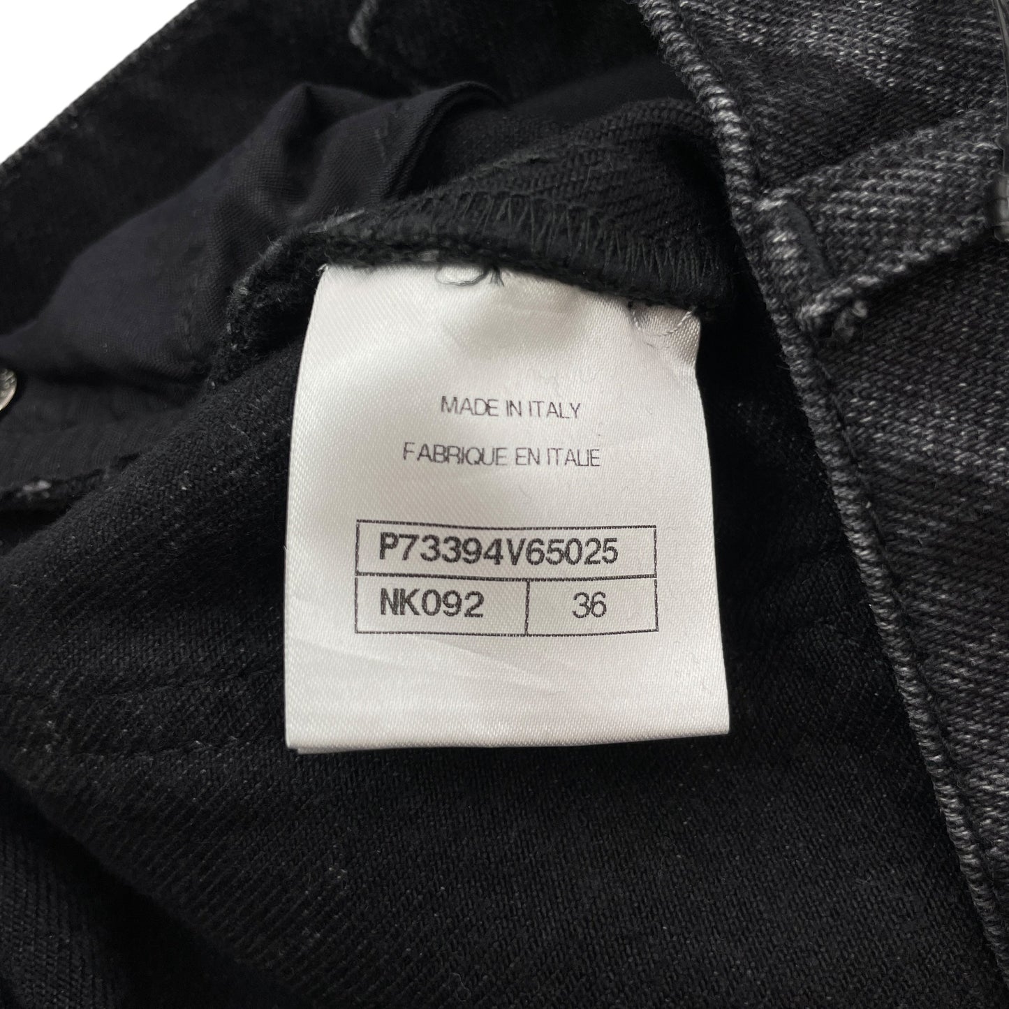 22B Quilted Print 36 Black Skinny Jeans in Cotton, Polyester, Ruthenium hardware