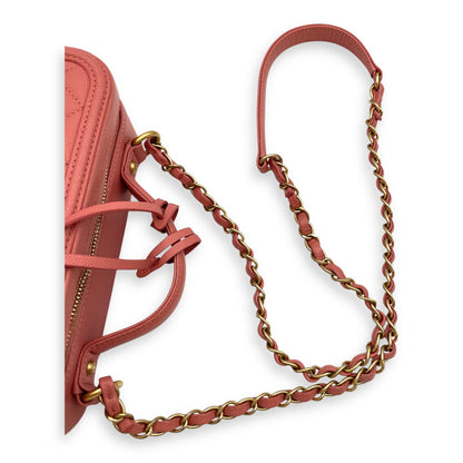 CC Filigree Small Pink Vanity Bag in Caviar Leather, Gold hardware