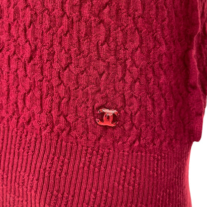 23A CC 34 Red Pullover in Cashmere, Polyester, Resins