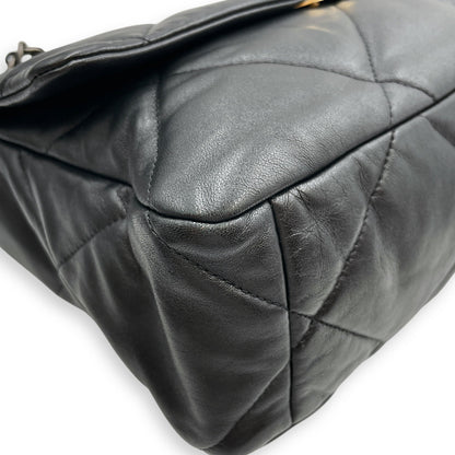 C19 Large Black Shoulder Bag in Lambskin, Tri Tone Hardware hardware