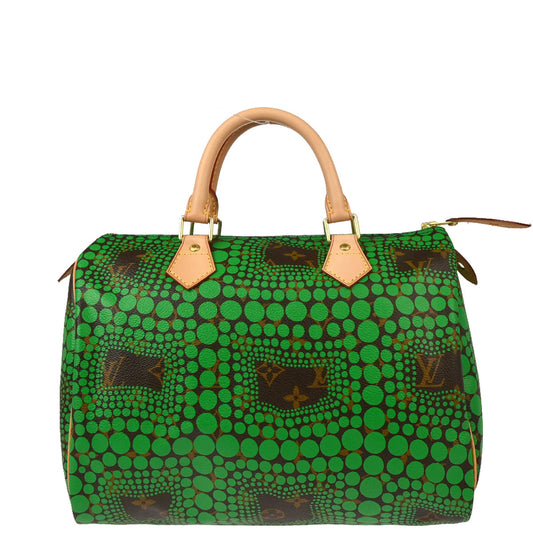 Louis Vuitton 2012 Yayoi Kusama Pumpkin Dot Speedy 30 Handbag M40694