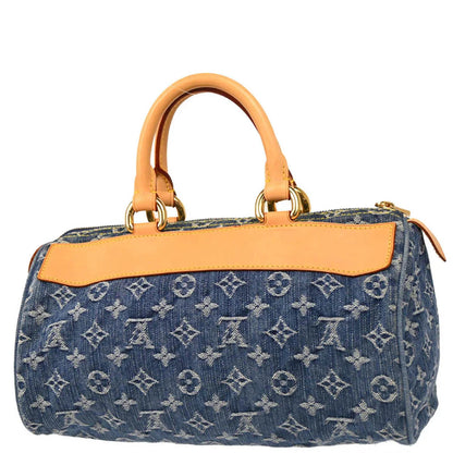 Louis Vuitton 2006 Blue Monogram Denim Neo Speedy Handbag M95019