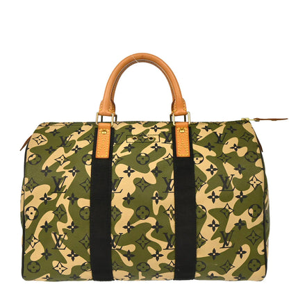 Louis Vuitton 2008 Green Monogramouflage Speedy 35 Handbag M95773