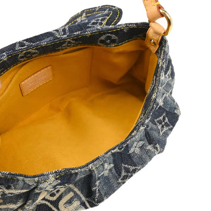 Louis Vuitton 2006 Blue Monogram Denim Mini Pleaty Raye Handbag M95333