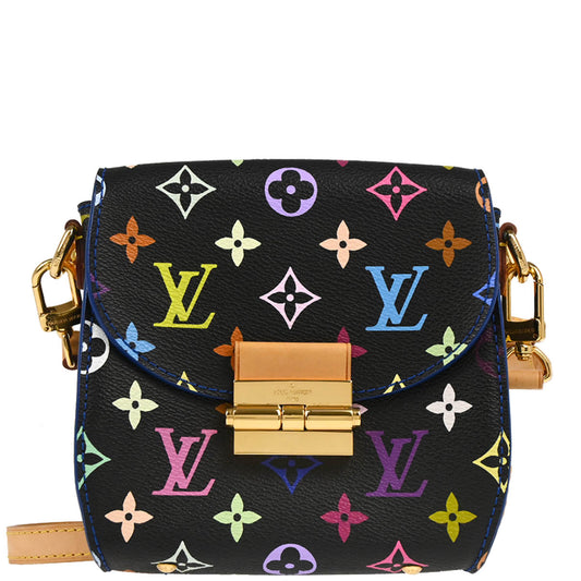 Louis Vuitton 2012 Black Multicolor Heart Breaker Shoulder Bag M40659