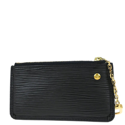Louis Vuitton 2003 Black Epi Pochette Cles Coin Purse M63802