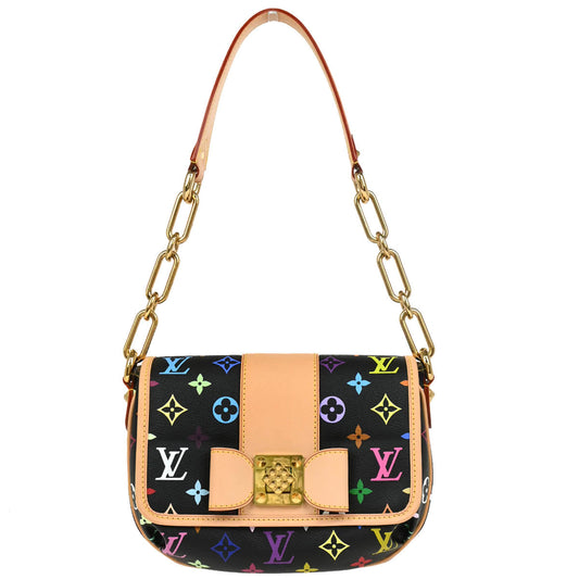 Louis Vuitton 2010 Black Monogram Multicolor Patty Handbag M40306
