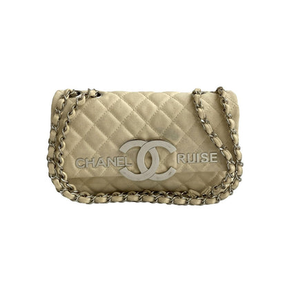 Chanel Matelassé Canvas Shoulder Bag