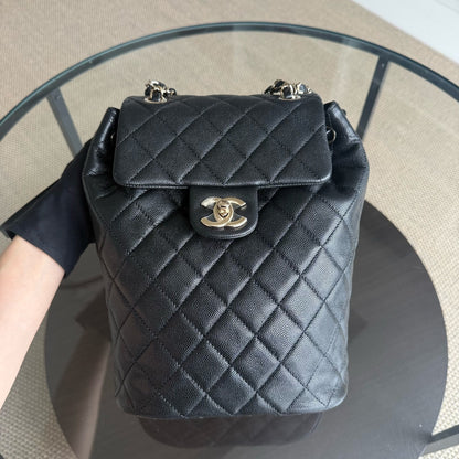 Chanel Urban Spirit Backpack- Caviar Black Gold Hardware Microchip