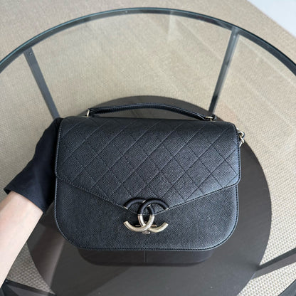 Chanel Coco Curve Cuba - Caviar Quilted Grained Calfskin Black Gold Hardware Series 23