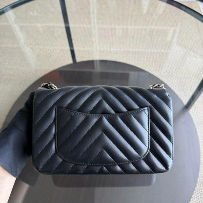 Chanel Classic Flap Mini - Quilted Lambskin Black Gold Hardware Series 26