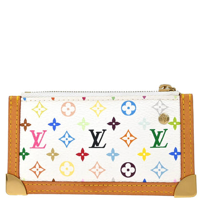 Louis Vuitton White Multicolor Pochette Cles Coin Purse M92655