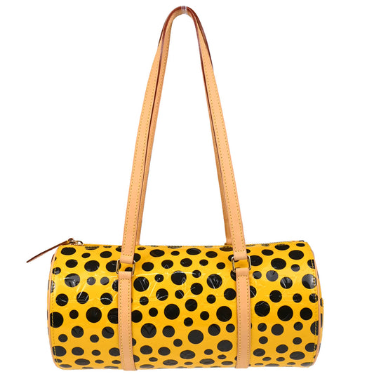 Louis Vuitton Yayoi Kusama 2012 Yellow Vernis Dot Infinity Papillon Handbag M91424