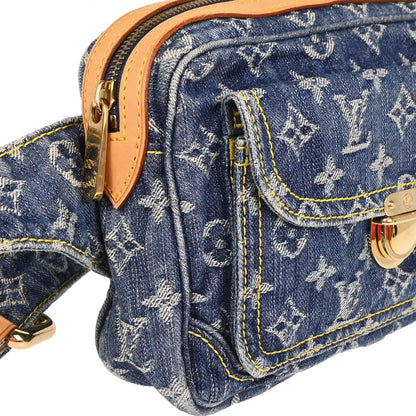 Louis Vuitton 2007 Blue Monogram Denim Bum Bag Waist Pouch M95347