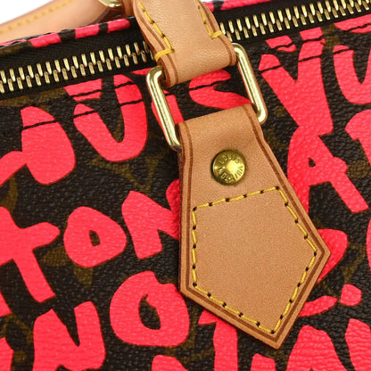 Louis Vuitton 2008 Pink Monogram Graffiti Speedy 30 Handbag M93704