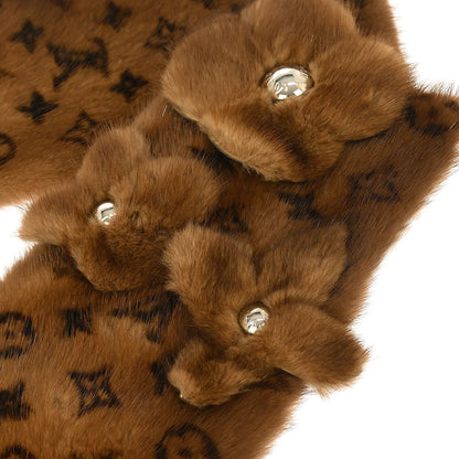 Louis Vuitton Monogram Mink Flower Echarpe Shawl Stole M74259 Small Good