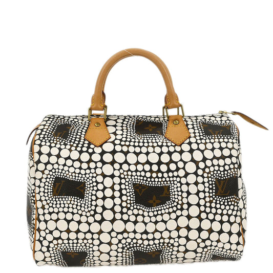 Louis Vuitton White Monogram Town Speedy 30 Handbag M40690