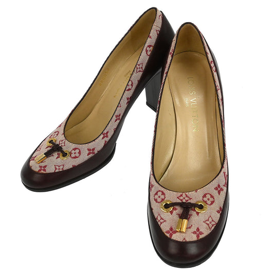 Louis Vuitton * 2002 Monogram Mini Pumps Shoes #36