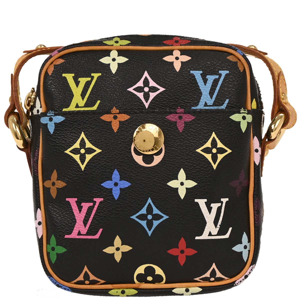Louis Vuitton 2005 Black Monogram Multicolor Rift Shoulder Bag M40056