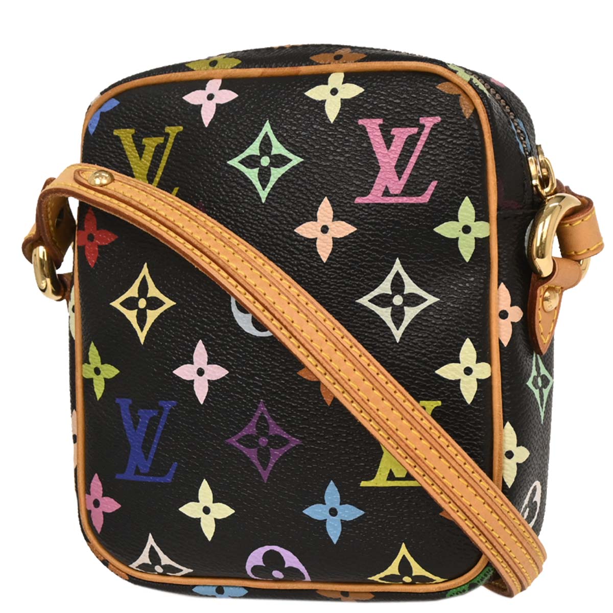 Louis Vuitton 2005 Black Monogram Multicolor Rift Shoulder Bag M40056