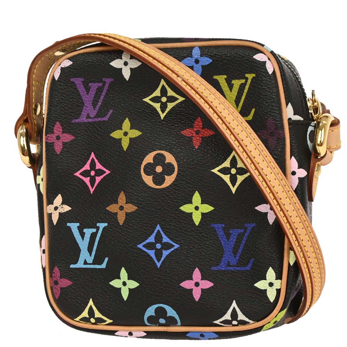 Louis Vuitton 2005 Black Monogram Multicolor Rift Shoulder Bag M40056
