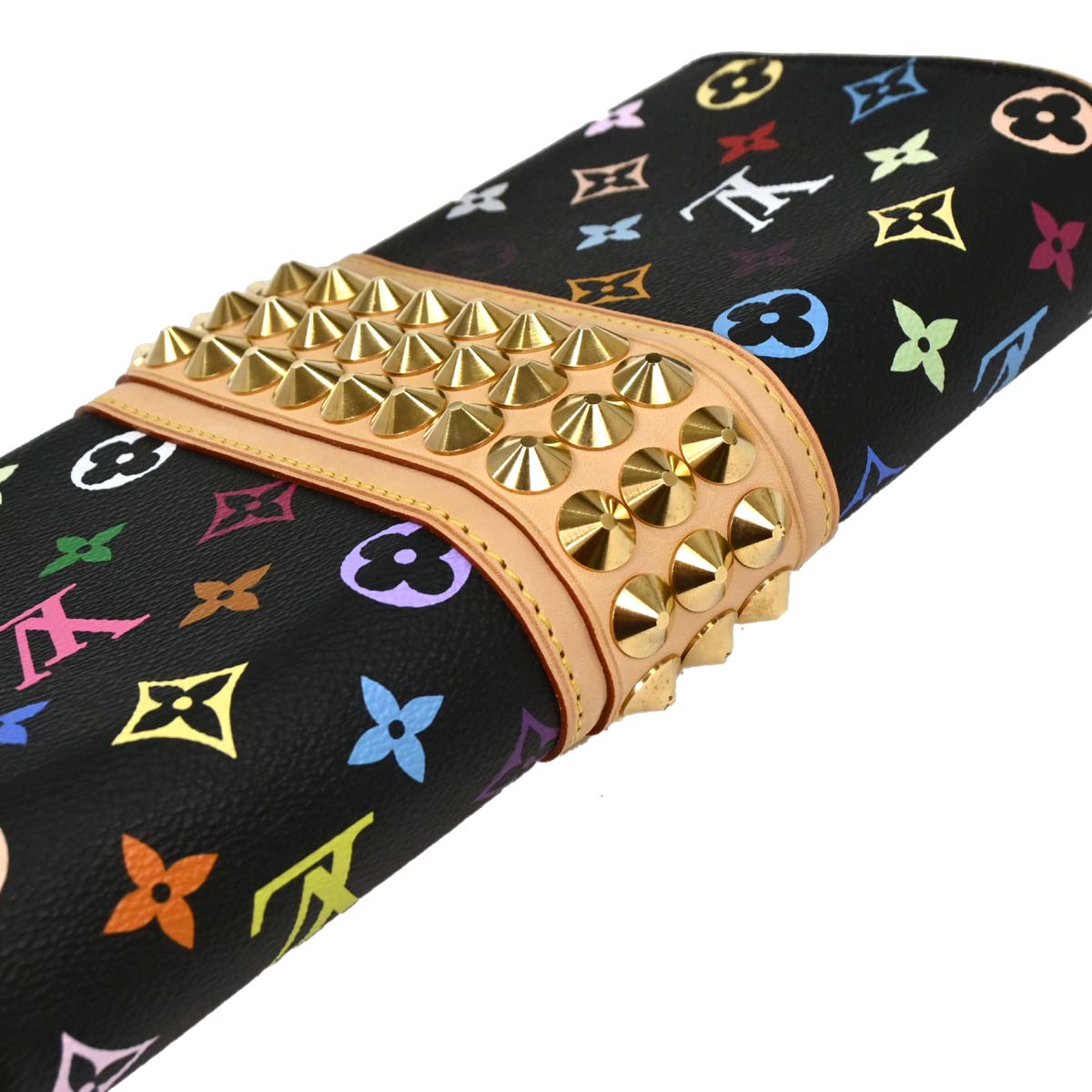 Louis Vuitton 2009 Black Monogram Multicolor Pochette Courtney M45640
