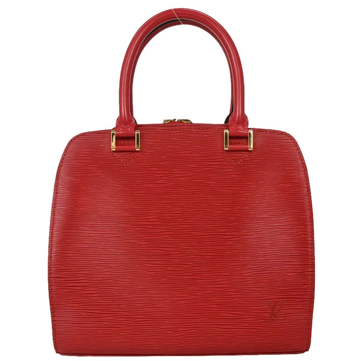 Louis Vuitton 1998 Red Epi Pont Neuf Handbag M52057