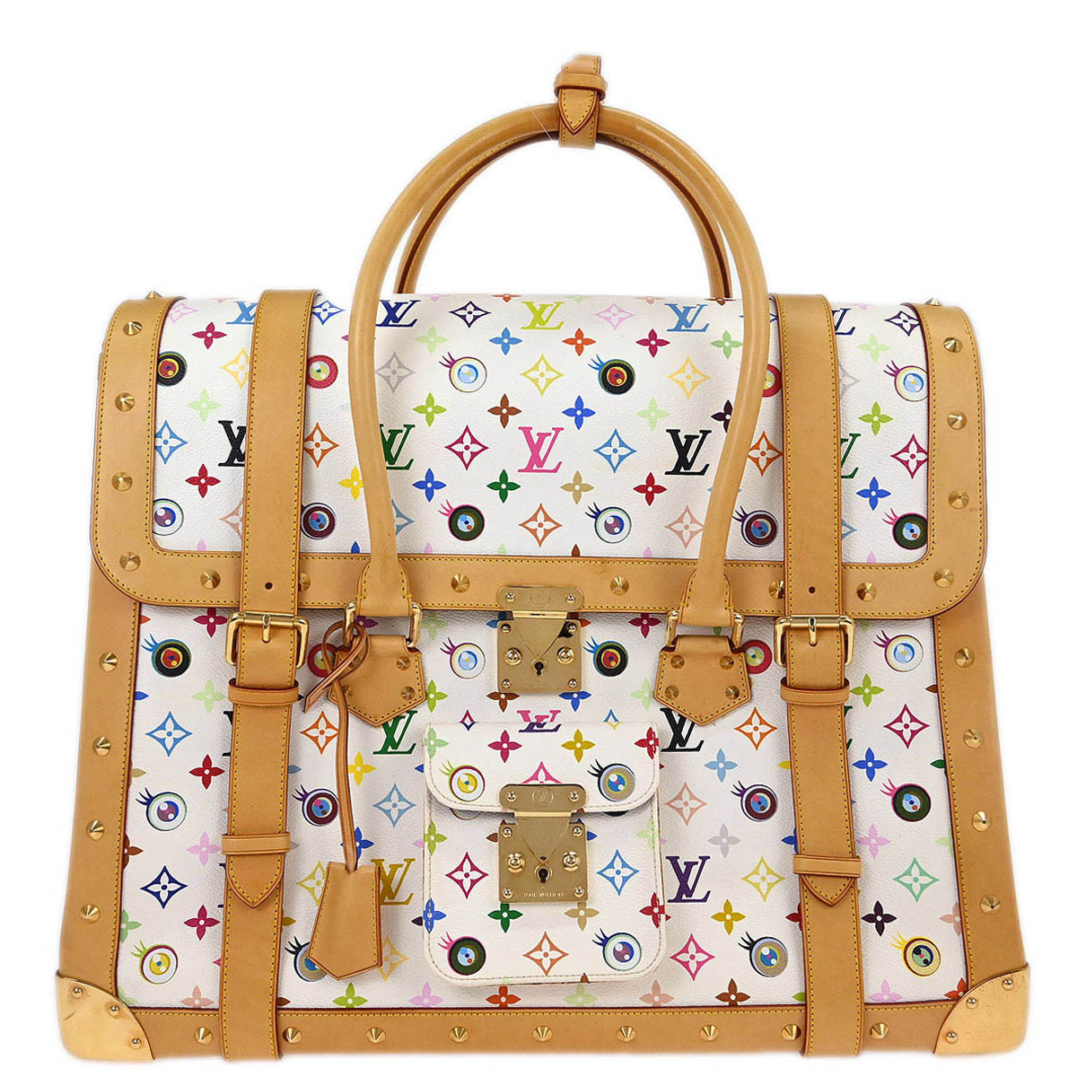 Louis Vuitton 2003 White Eye Love Monogram Sac Gigantic Handbag M92057