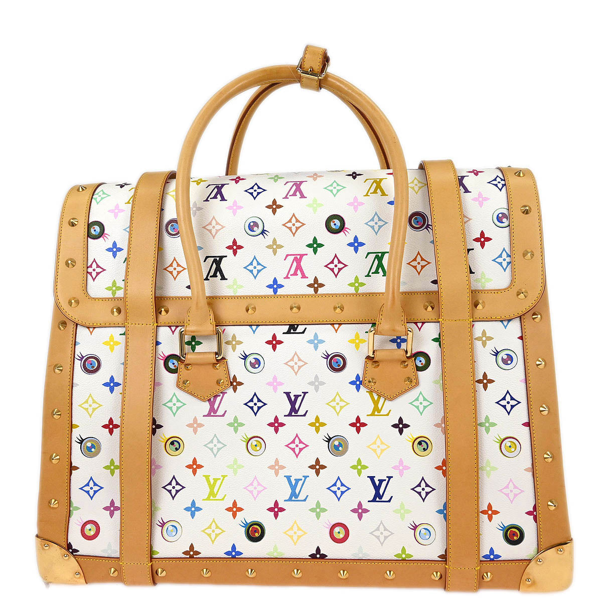 Louis Vuitton 2003 White Eye Love Monogram Sac Gigantic Handbag M92057