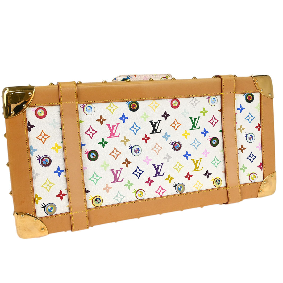 Louis Vuitton 2003 White Eye Love Monogram Sac Gigantic Handbag M92057