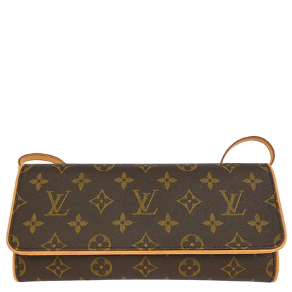 Louis Vuitton 2001 Monogram Pochette Twin GM Crossbody Bag M51852