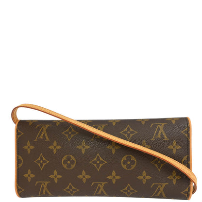 Louis Vuitton 2001 Monogram Pochette Twin GM Crossbody Bag M51852