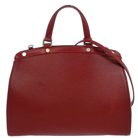 Louis Vuitton Red Epi Brea MM 2way Handbag M4030E