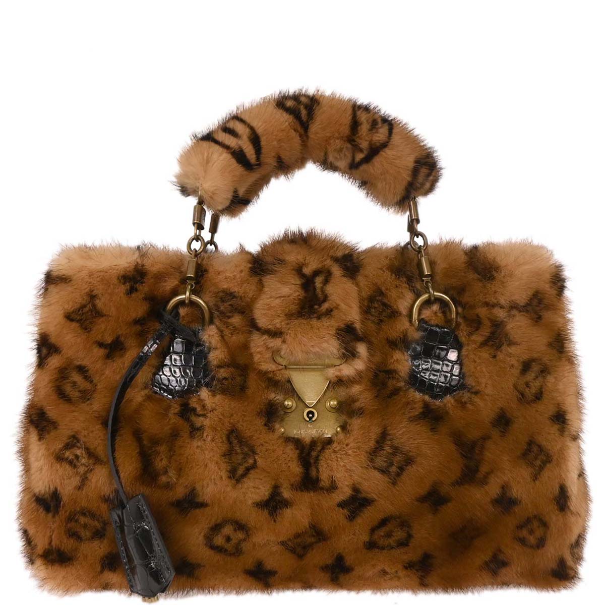Louis Vuitton 2004 * Monogram Mink Alligator Fabuleux Extraordinaires Handbag M92700