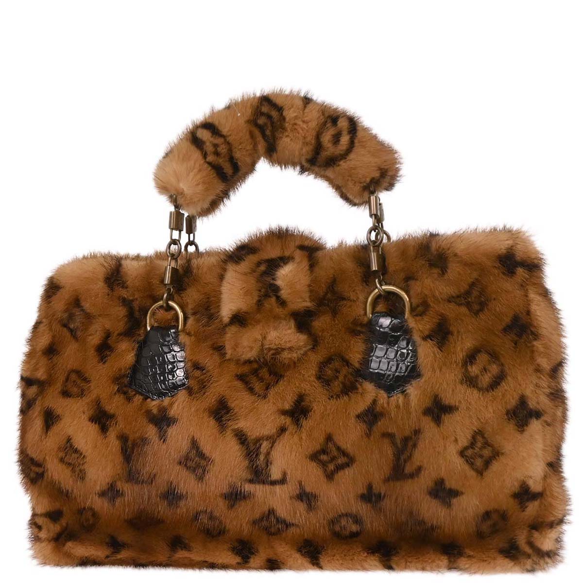 Louis Vuitton 2004 * Monogram Mink Alligator Fabuleux Extraordinaires Handbag M92700
