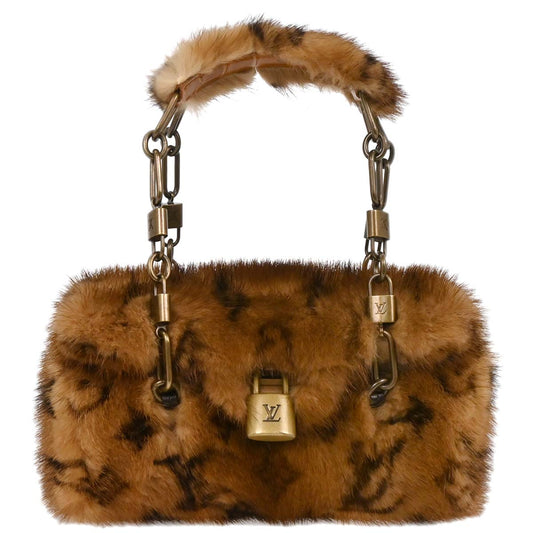 Louis Vuitton * 2004 Monogram Mink Crocodile Mini Papillon Handbag M92703