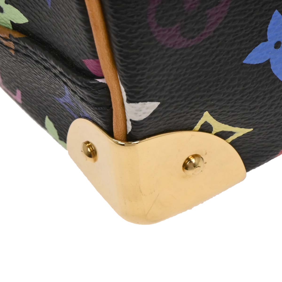 Louis Vuitton 2005 Black Monogram Multicolor Trouville Handbag M92662