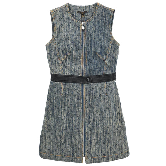 Louis Vuitton 2016 Sleeveless Dress Indigo #36