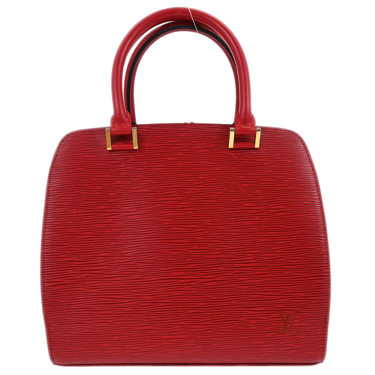 Louis Vuitton 1998 Red Epi Pont Neuf Handbag M52057