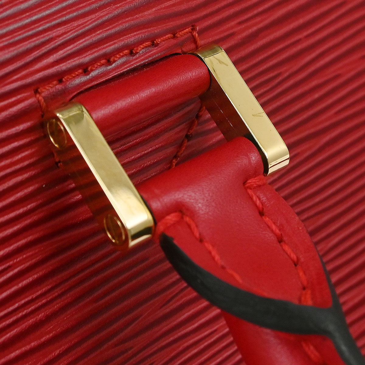 Louis Vuitton 1998 Red Epi Pont Neuf Handbag M52057