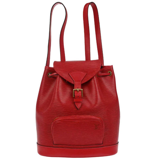Louis Vuitton Red Epi Montsouris MM Monaco Limited Backpack
