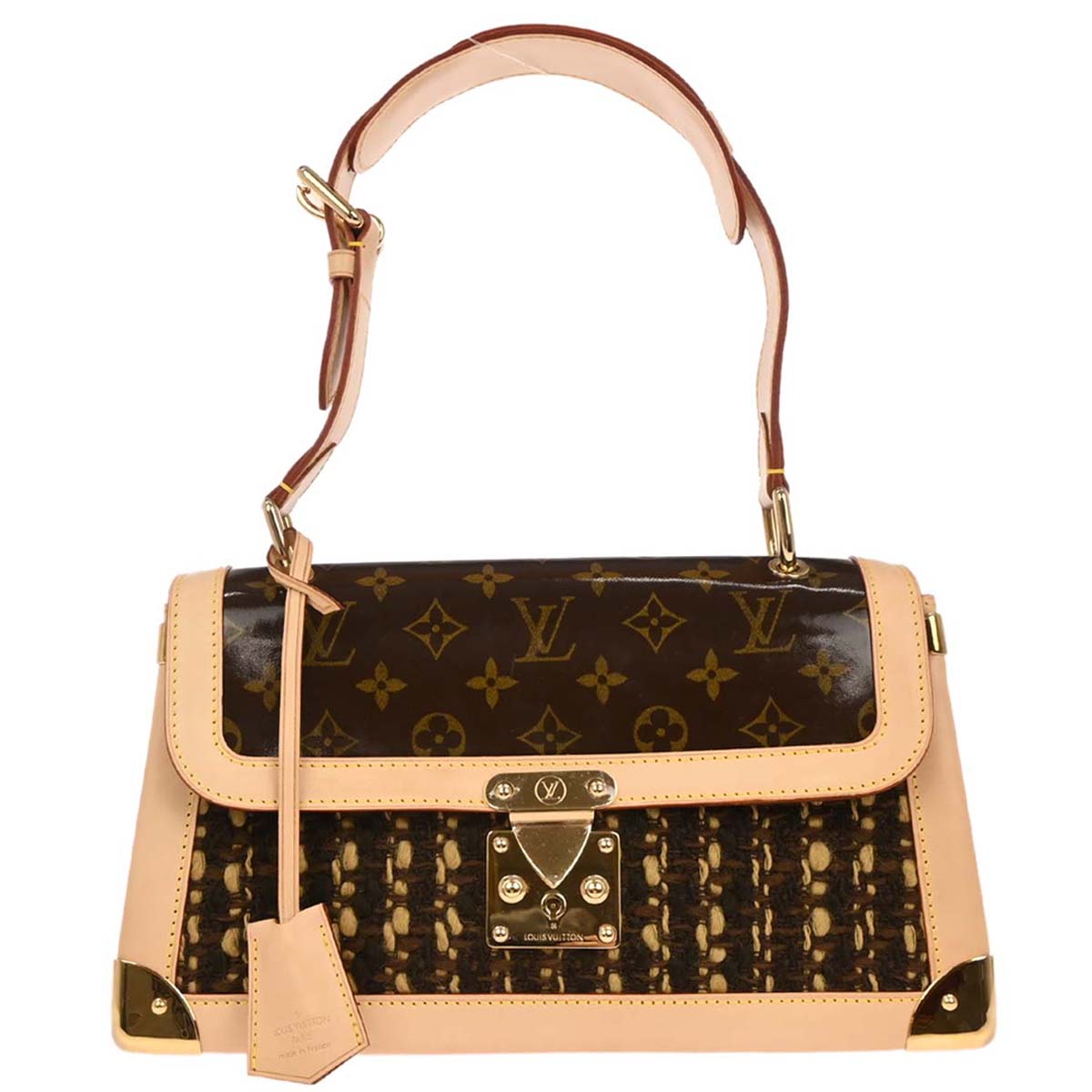 Louis Vuitton 2003 Tweed PVC Monogram Tweedy Handbag M92820
