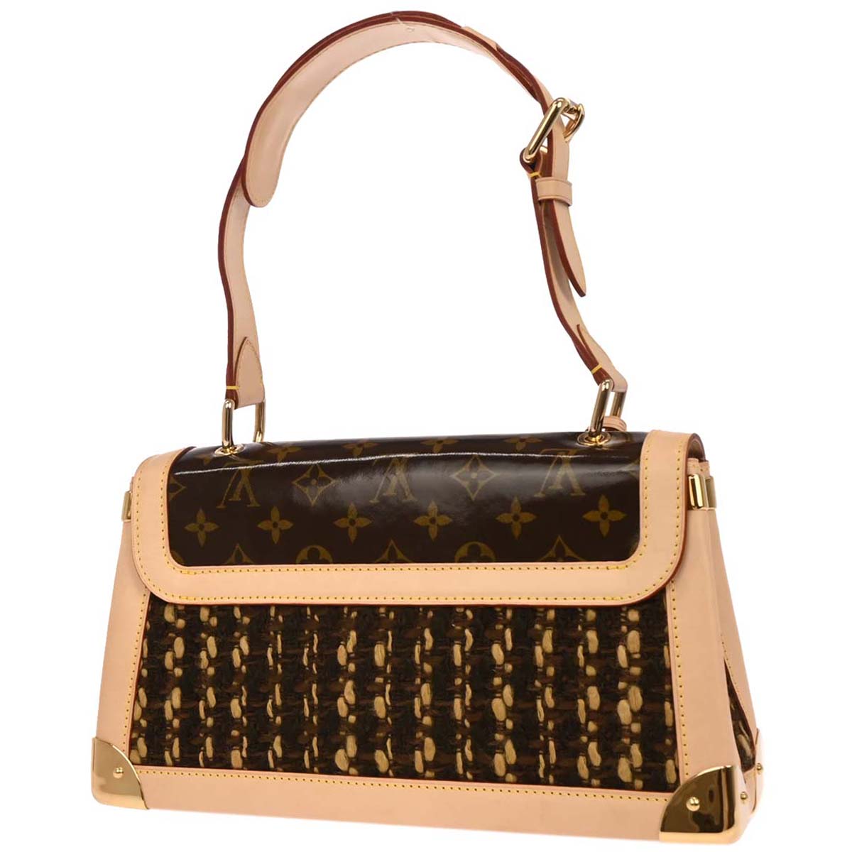 Louis Vuitton 2003 Tweed PVC Monogram Tweedy Handbag M92820