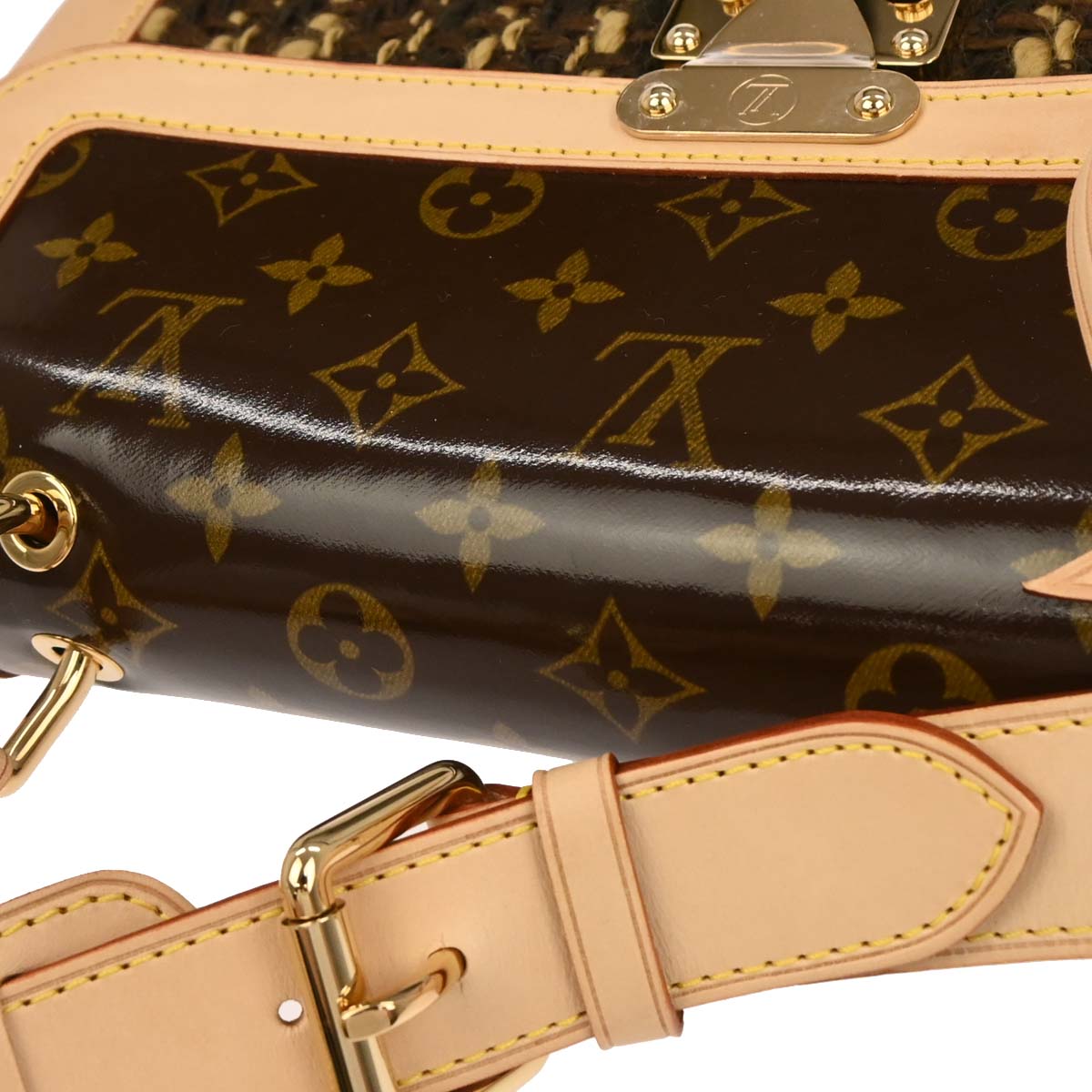 Louis Vuitton 2003 Tweed PVC Monogram Tweedy Handbag M92820