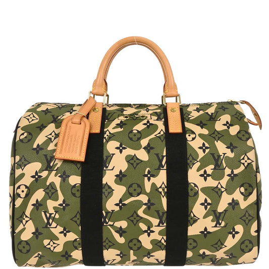 Louis Vuitton Green Monogramouflage Speedy 35 Handbag M95773